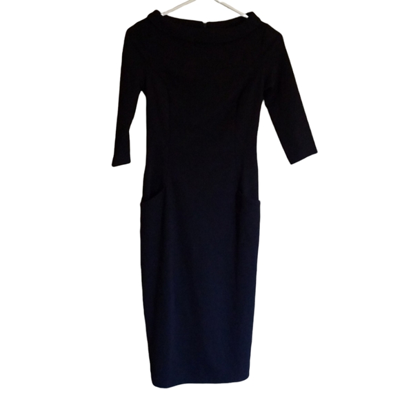 Laura Bettini Dresses & Skirts - Laura Bettini Black Dress Size XS Boat Collar New With Tag